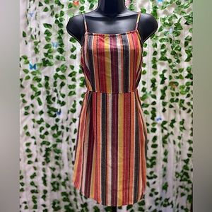 Shein - Women’s Striped Tie Back Dress - Size: M